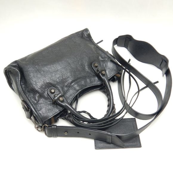 Balenciaga Classic Mini City Handbag 2way Lambskin Black - Picture 3 of 7